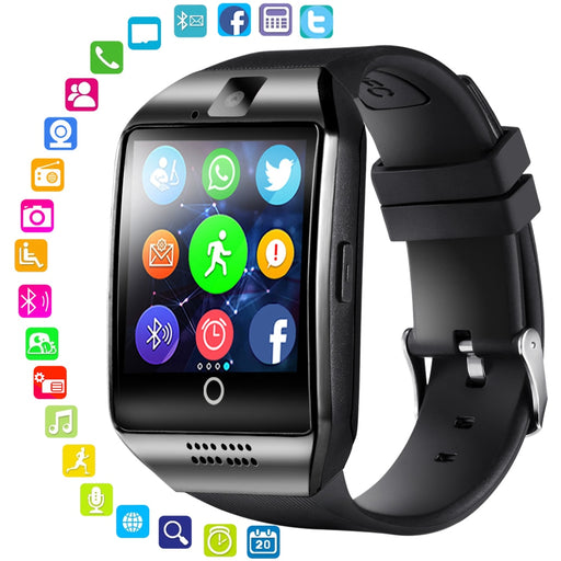Smart Watch With Camera, Q18 Bluetooth Smartwatch SIM TF Card Slot Fitness Activity Tracker Sport Watch For Android