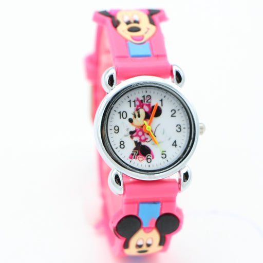 New 3D Cartoon Lovely mickey Kids Girls Boys Children Students Quartz Wrist Watch Popular watches Minnie mouse regarder clock